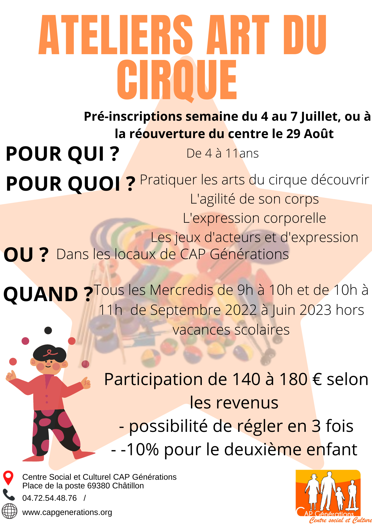 You are currently viewing Nouvelle saison d’ateliers Cirque