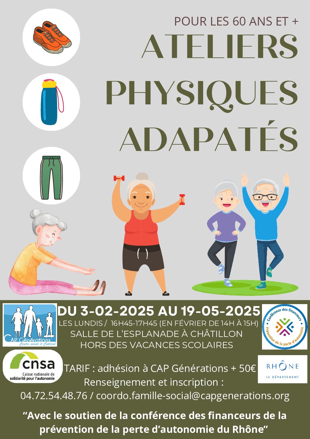 Lire la suite à propos de l’article Ateliers « Gym adaptés » aux seniors !