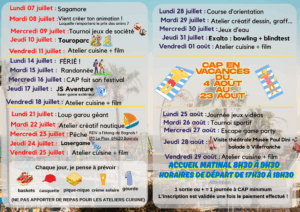 Lire la suite à propos de l’article Sortie programme été 2025 du secteur jeunes ☀️​