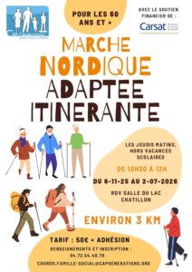 Lire la suite à propos de l’article Marche Nordique Seniors ADAPTEE et ITINERANTE !