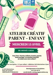 Lire la suite à propos de l’article Atelier Créatif pour les Parents et les enfants !
