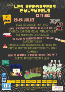 Lire la suite à propos de l’article Stage d&rsquo;été du 20 au 24 juillet 2026