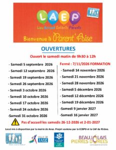 Lire la suite à propos de l’article OUVERTURE LAEP 2026-2027