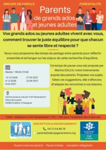 Lire la suite à propos de l’article Parents de Jeunes adultes/grands ados !